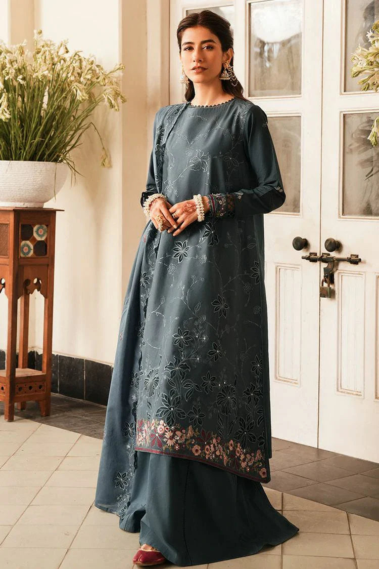 Picture of Cross Stitch - Unstitched Eid Lawn Collection - Aqua Cobalt - Available at Raja Sahib