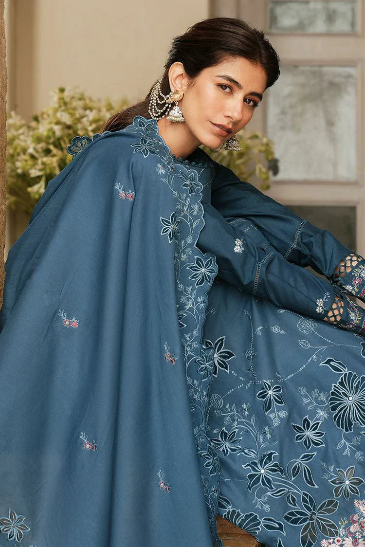 Picture of Cross Stitch - Unstitched Eid Lawn Collection - Aqua Cobalt - Available at Raja Sahib