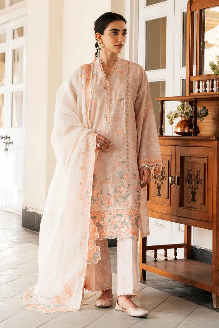 Picture of Cross Stitch - Unstitched Eid Lawn Collection - Soft Salmon - Available at Raja Sahib