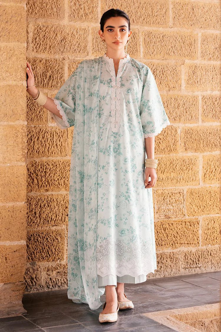 Picture of Cross Stitch - Unstitched Eid Lawn Collection - Subtle Aqua - Available at Raja Sahib