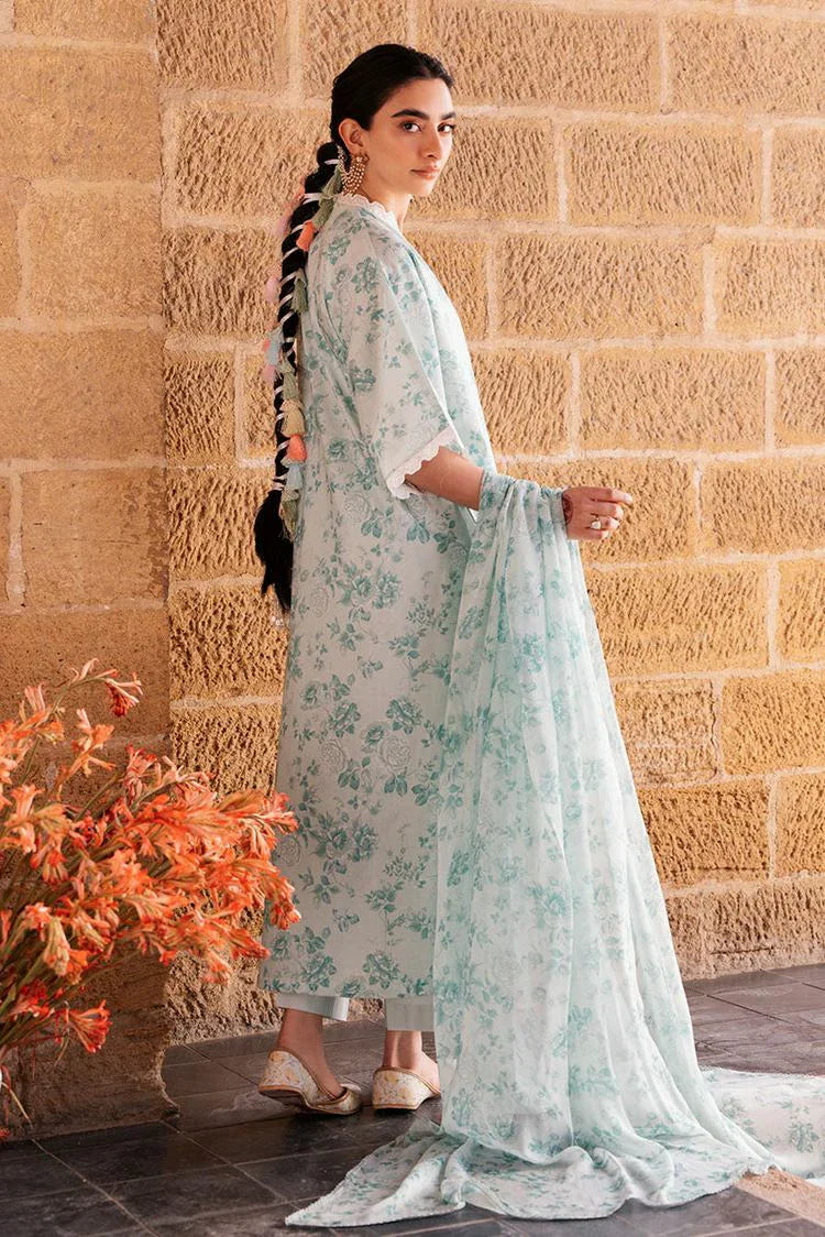Picture of Cross Stitch - Unstitched Eid Lawn Collection - Subtle Aqua - Available at Raja Sahib