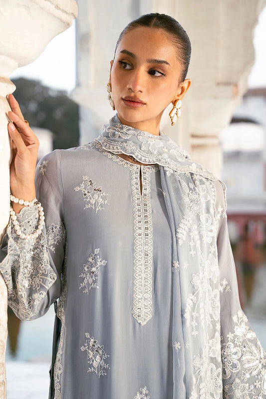 Picture of Cross Stitch - Grey Melange - 3 Piece - Available at Raja Sahib