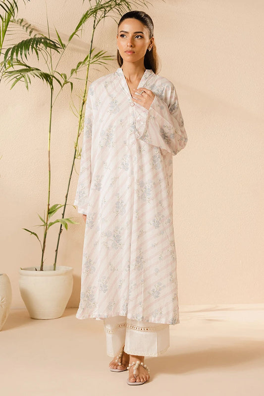 Picture of Cross Stitch - Celestial White Printed Lawn Shirt - Available at Raja Sahib