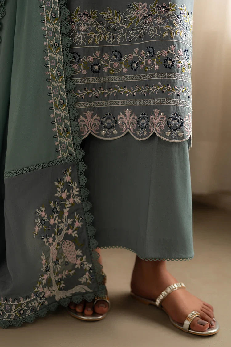 Picture of <!--bp-->Cross Stitch - Mahiri Unstitched Embroidered Collection Vol 3 - Moonlight Blue - Available at Raja Sahib