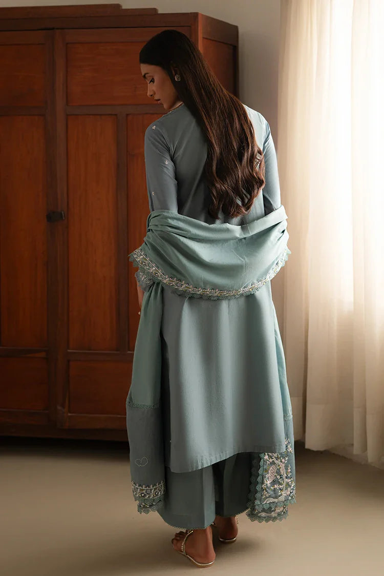 Picture of <!--bp-->Cross Stitch - Mahiri Unstitched Embroidered Collection Vol 3 - Moonlight Blue - Available at Raja Sahib