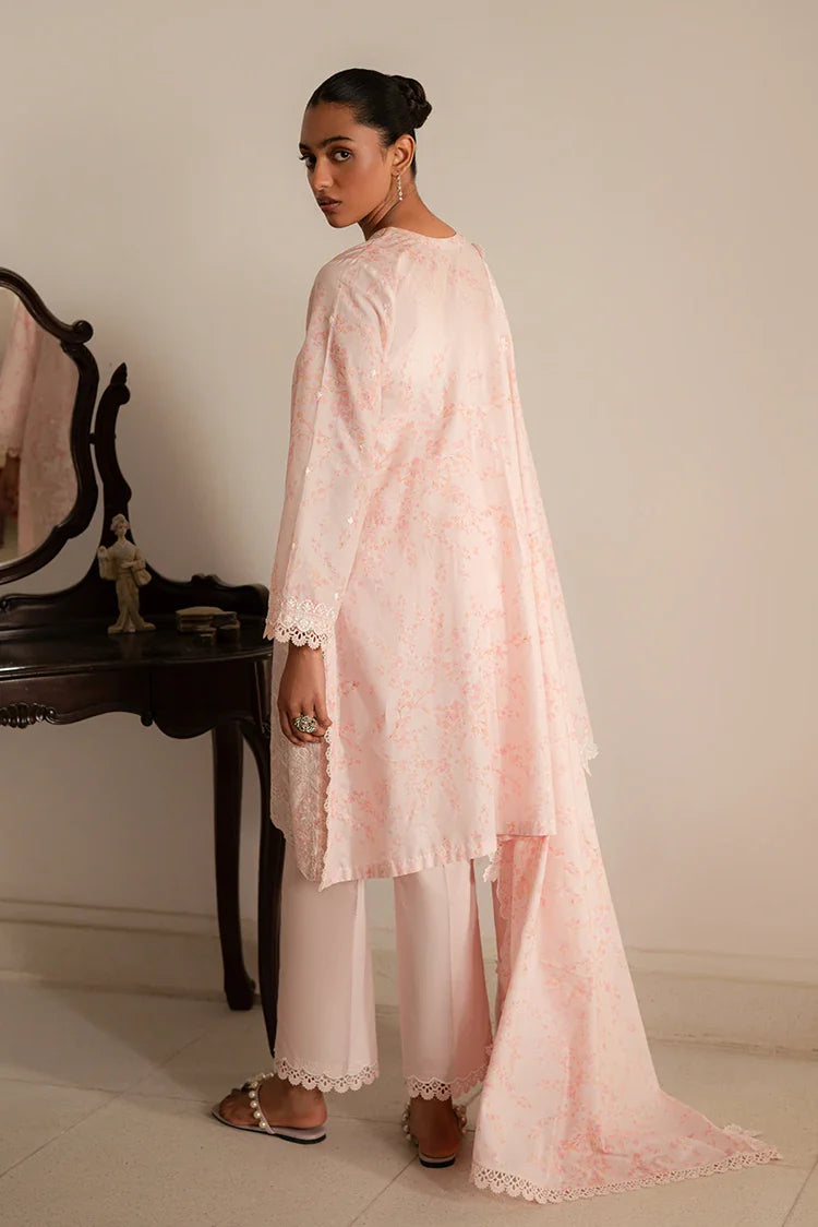 Picture of Cross Stitch - Mahiri Unstitched Embroidered Collection Vol 3 - Peach Pearl - Available at Raja Sahib