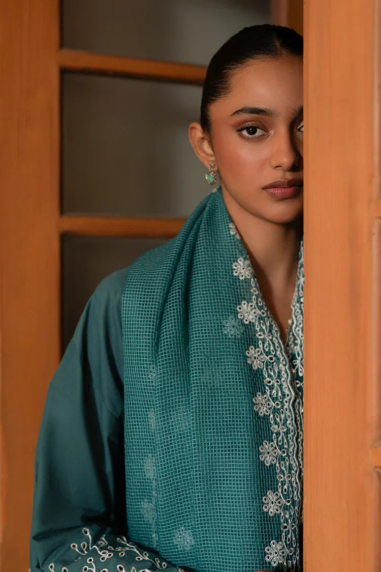 Picture of Cross Stitch - Mahiri Unstitched Embroidered Collection Vol 3 - Teal Dream - Available at Raja Sahib
