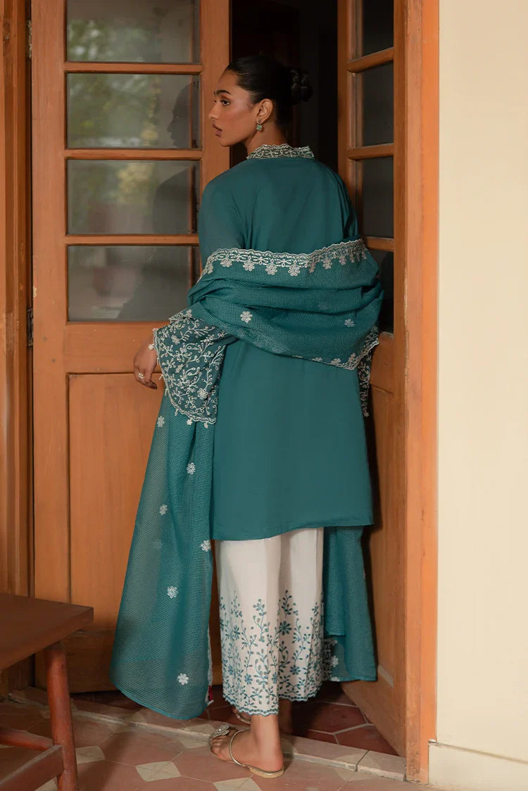 Picture of Cross Stitch - Mahiri Unstitched Embroidered Collection Vol 3 - Teal Dream - Available at Raja Sahib