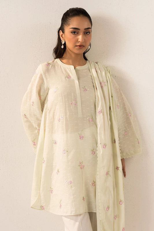 Picture of Cross Stitch - Pstachio Pearl - 2 Piece - Available at Raja Sahib