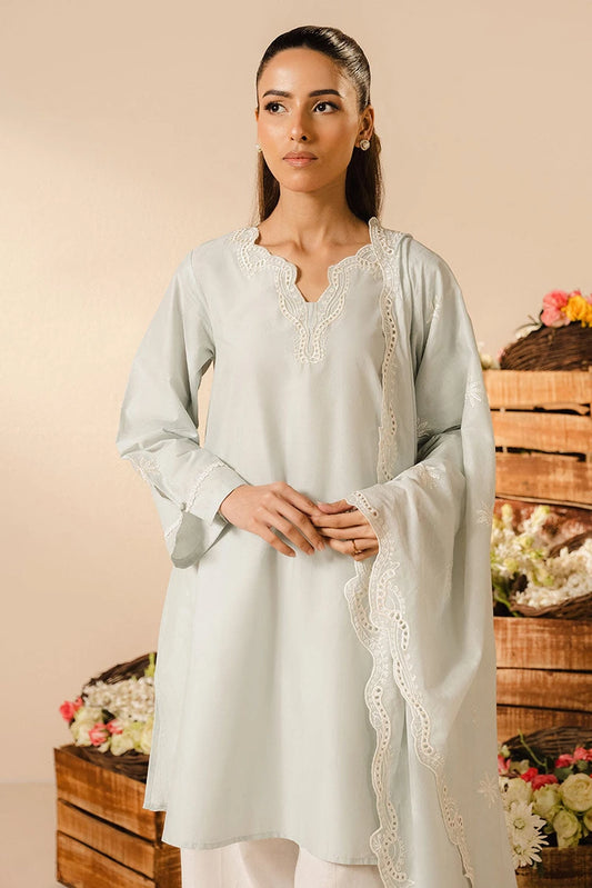 Picture of Cross Stitch - Sky Gray - 2 Piece - Available at Raja Sahib