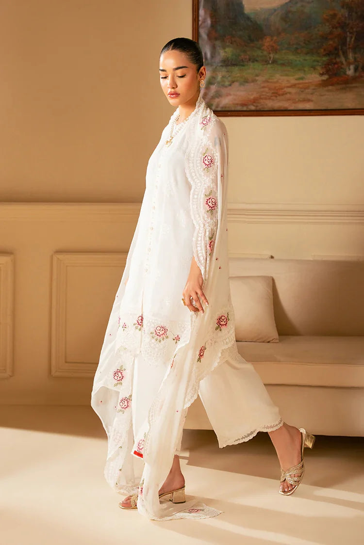 Picture of Cross Stitch - Luxe Atelier Unstitched Luxury Collection - White Whisper - Available at Raja Sahib