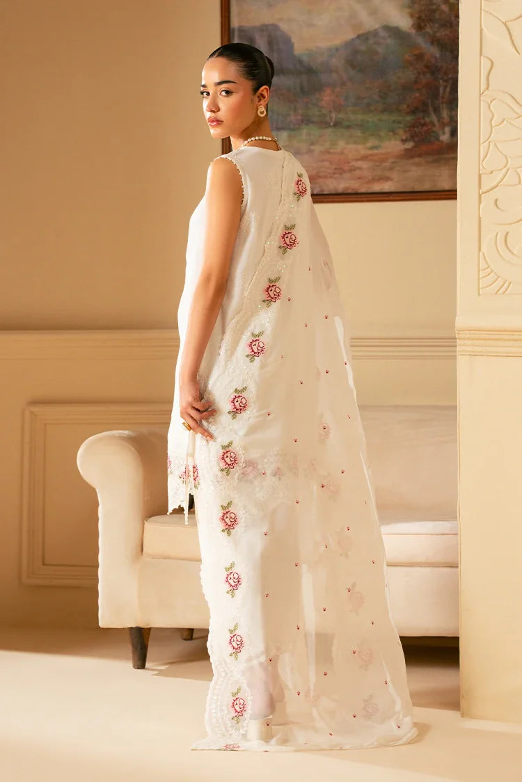 Picture of Cross Stitch - Luxe Atelier Unstitched Luxury Collection - White Whisper - Available at Raja Sahib