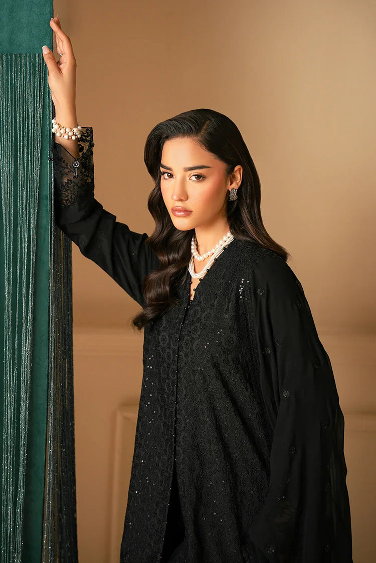 Picture of Cross Stitch - Luxe Atelier Unstitched Luxury Collection - Raven Haze - Available at Raja Sahib