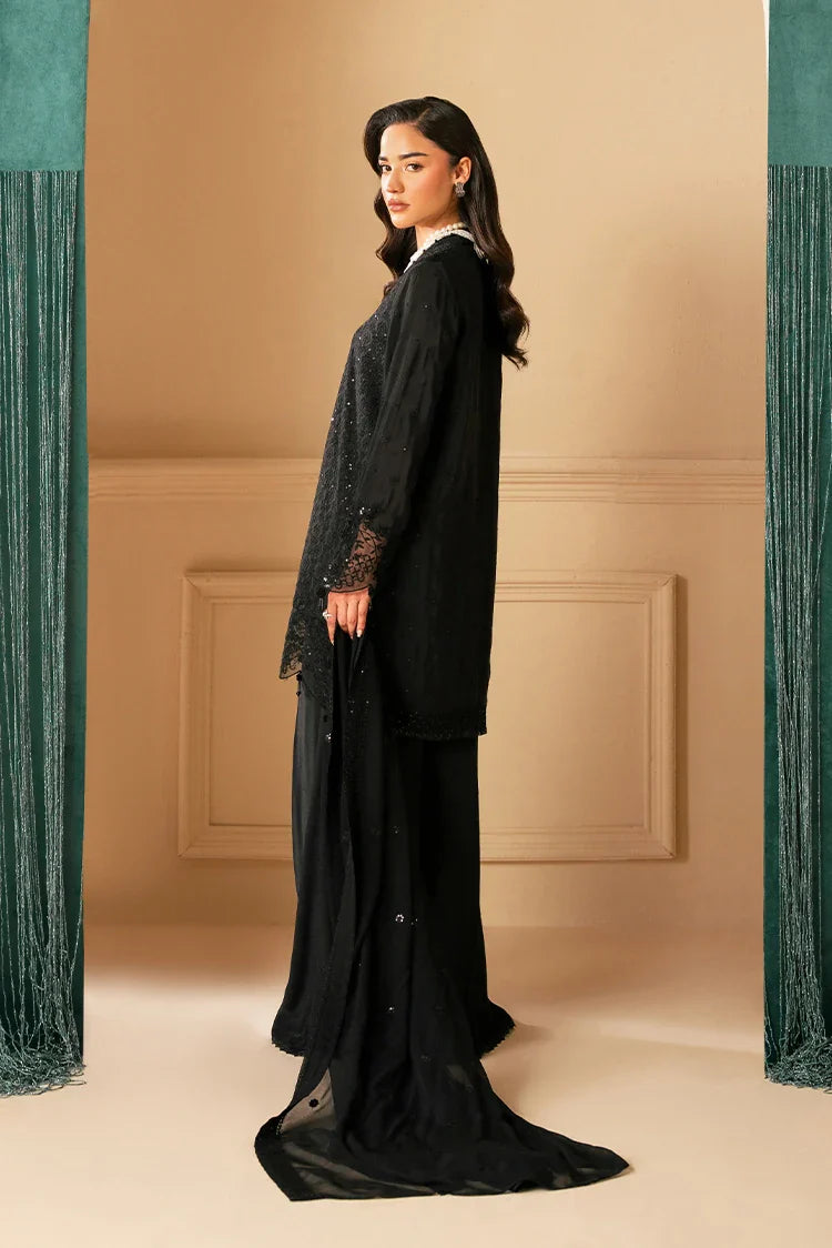 Picture of Cross Stitch - Luxe Atelier Unstitched Luxury Collection - Raven Haze - Available at Raja Sahib