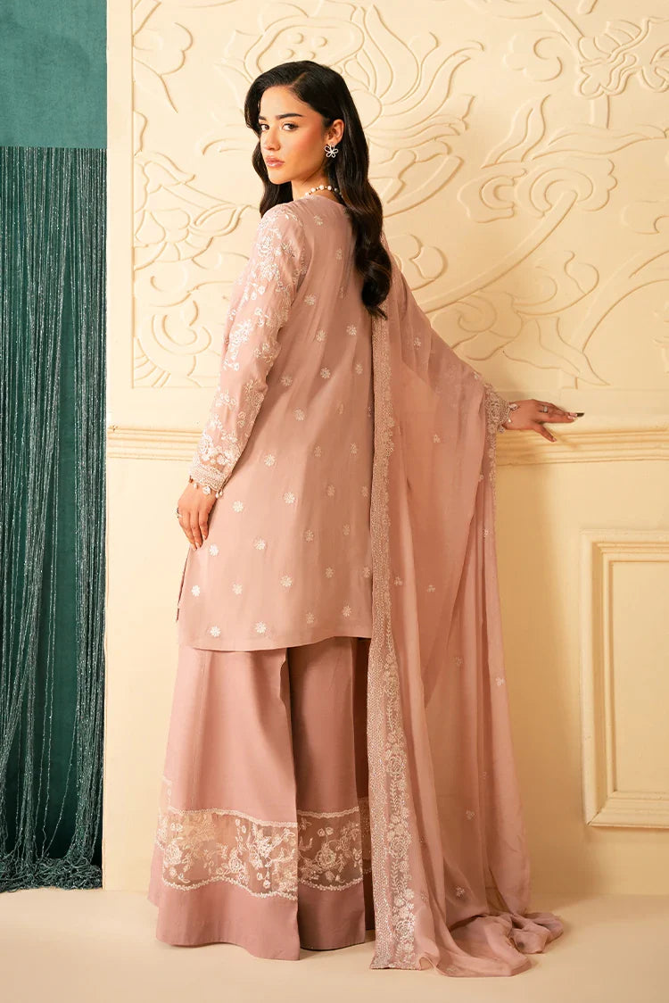 Picture of Cross Stitch - Luxe Atelier Unstitched Luxury Collection - Rosy Mist - Available at Raja Sahib