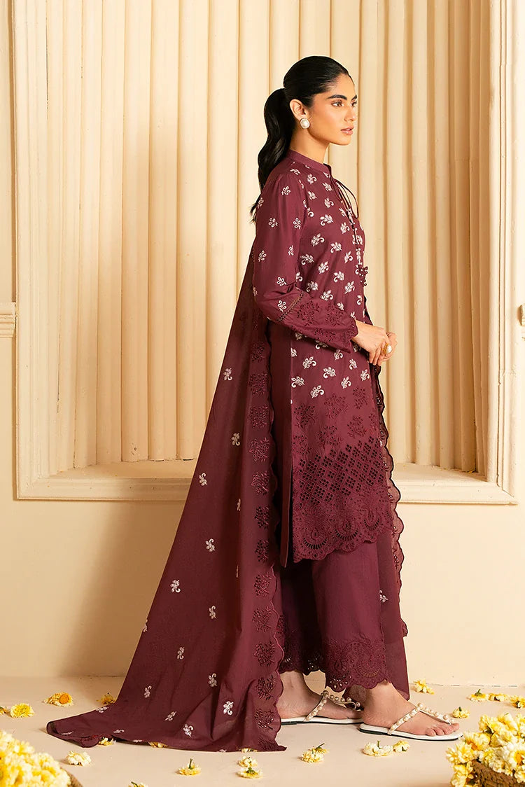 Picture of Cross Stitch - Chikankari Edit Vol 3 - Celestial Berry - Available at Raja Sahib