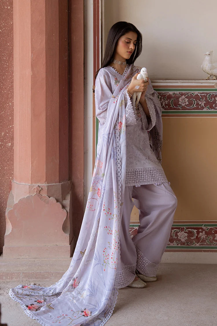 Picture of <!--ag-->Cross Stitch - Unstitched Eid Lawn - Violet Posy - Available at Raja Sahib