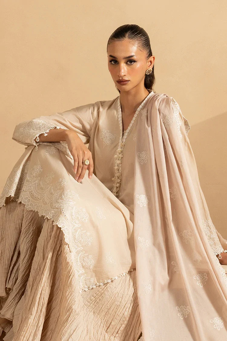 Picture of <!--e-->Cross Stitch - Mahiri Unstitched Embroidered Collection Vol 5 - Moonlit Beige - Available at Raja Sahib