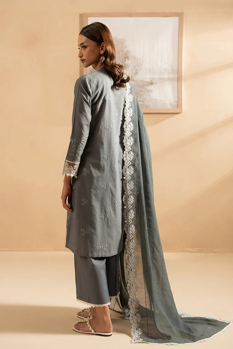 Picture of <!--d-->Cross Stitch - Mahiri Unstitched Embroidered Collection Vol 5 - Soft Graphite - Available at Raja Sahib
