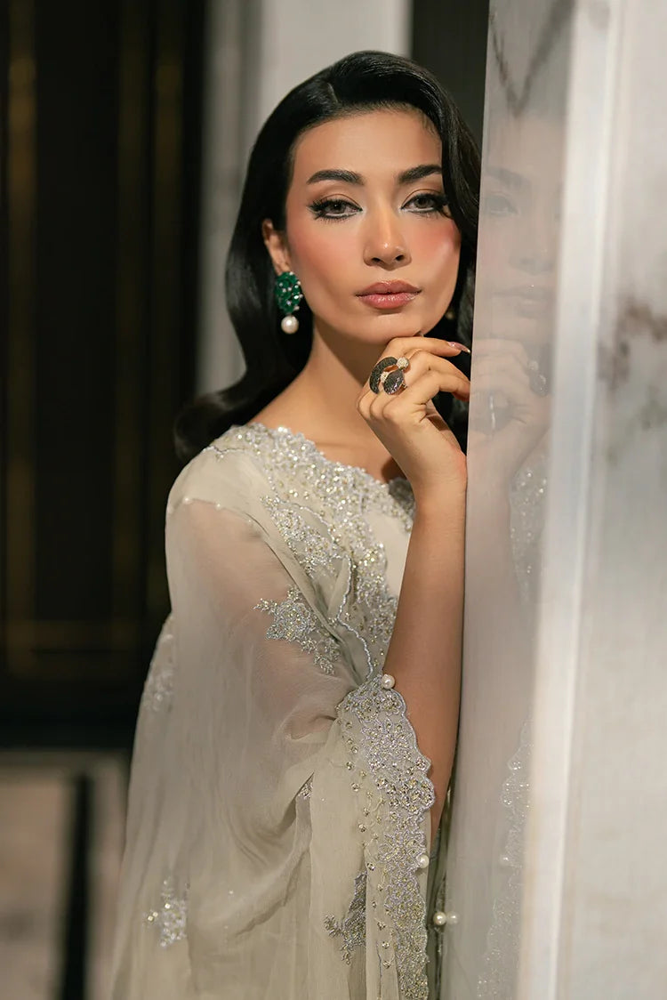 Picture of Cross Stitch - Embroidered Chiffon Edit Vol 1 - Pistachio Fern - Available at Raja Sahib