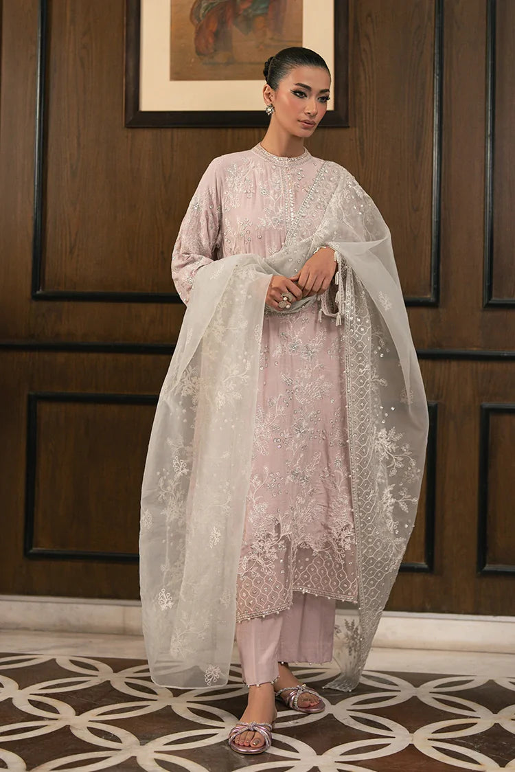 Picture of Cross Stitch - Embroidered Chiffon Edit Vol 1 - Petal Purple - Available at Raja Sahib