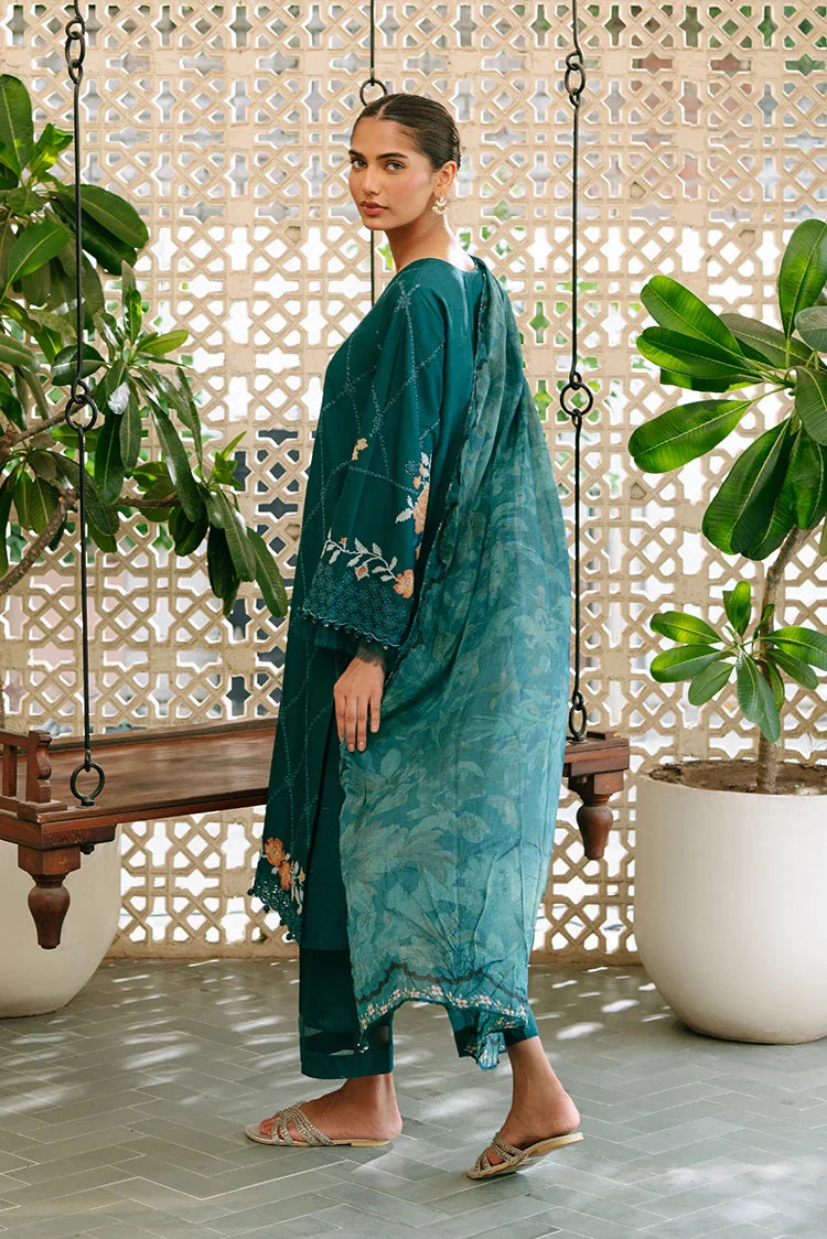 Picture of Cross Stitch - The Monsoon Edit - Vibrant Spruce - Available at Raja Sahib