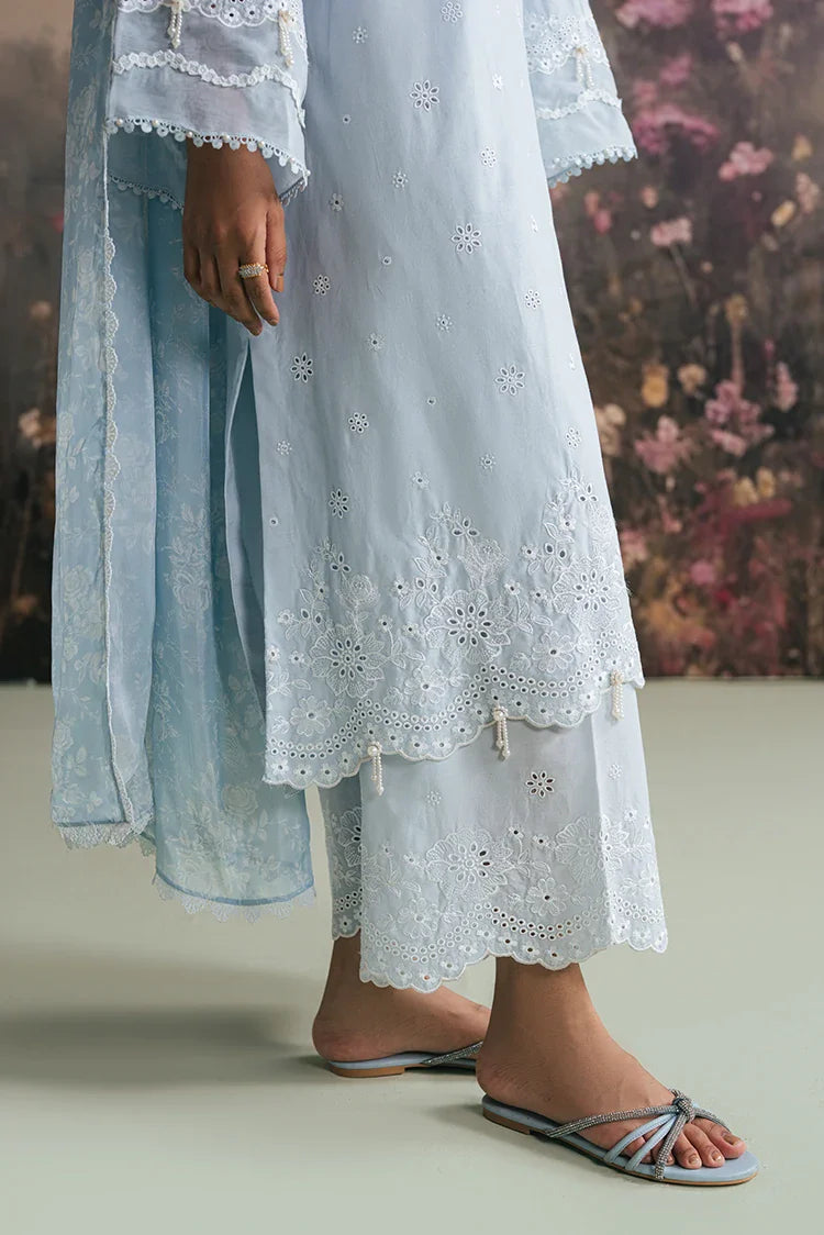 Picture of Cross Stitch - Embroidered Lawn Edit Vol 1 - Whispy Blue - Available at Raja Sahib