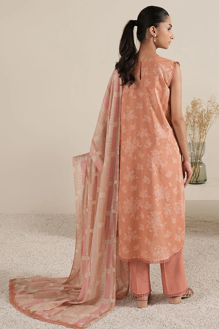 Picture of Cross Stitch - Daily Edit Unstitched Lawn Collection Vol 6 - Coral Crush - Available at Raja Sahib