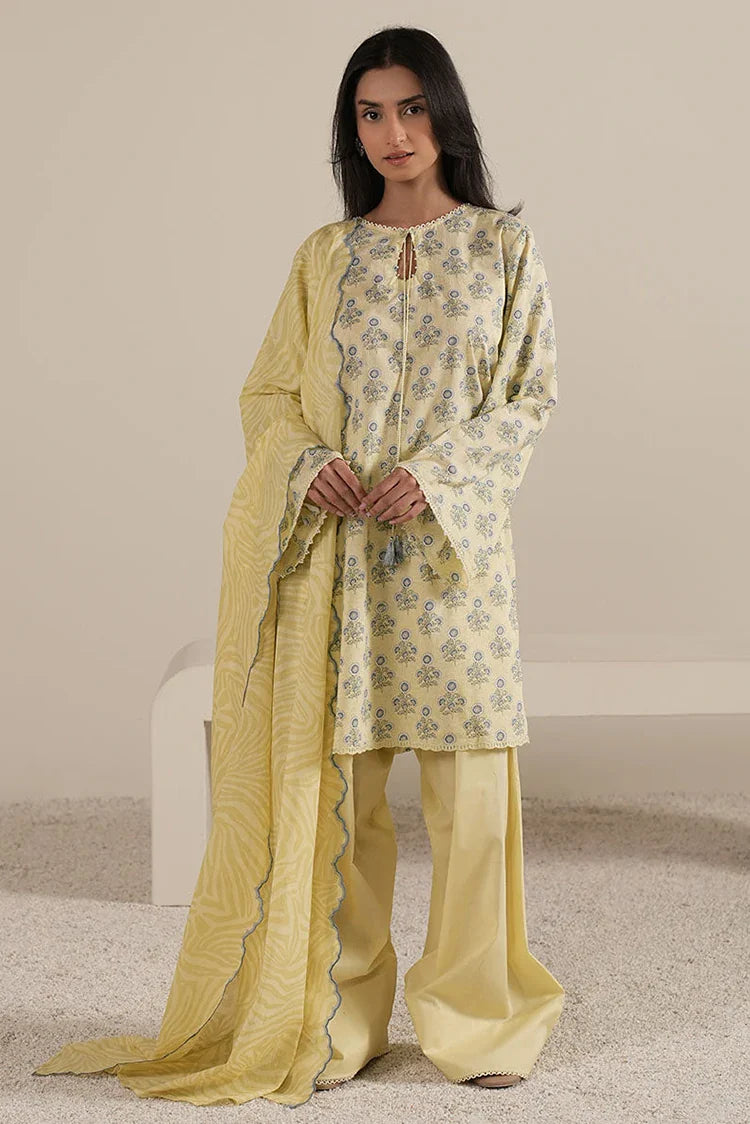 Picture of Cross Stitch - Daily Edit Unstitched Lawn Collection Vol 6 - Lemon Haze - Available at Raja Sahib