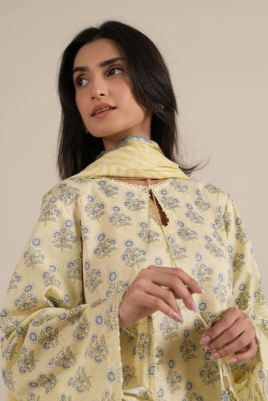 Picture of Cross Stitch - Daily Edit Unstitched Lawn Collection Vol 6 - Lemon Haze - Available at Raja Sahib