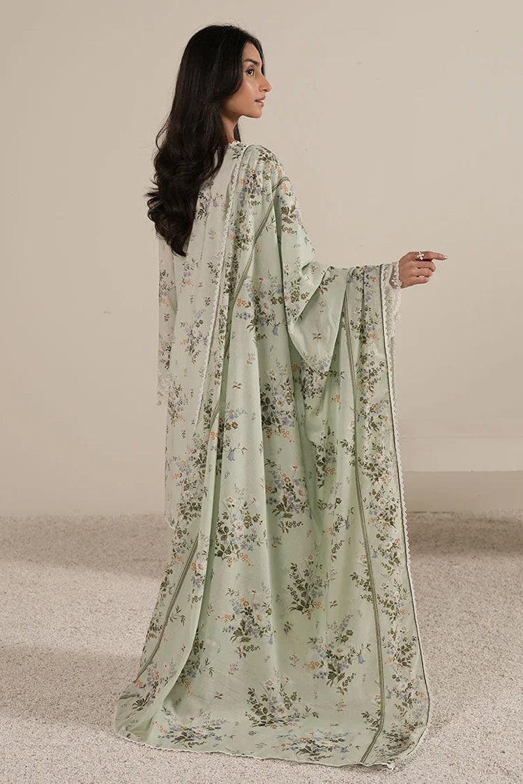 Picture of Cross Stitch - Daily Edit Unstitched Lawn Collection Vol 6 - Pale Aqua - Available at Raja Sahib