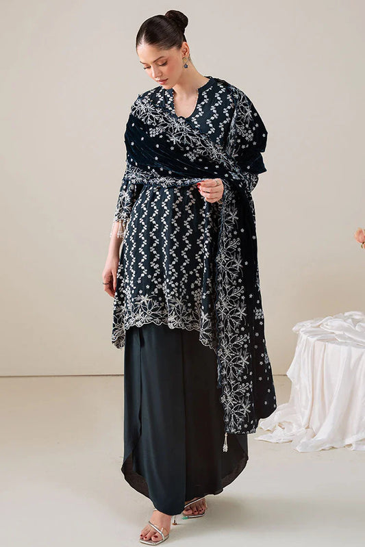 Picture of Cross Stitch - 3 PC Silk Embroidered Suit - Tropical Teal - Available at Raja Sahib