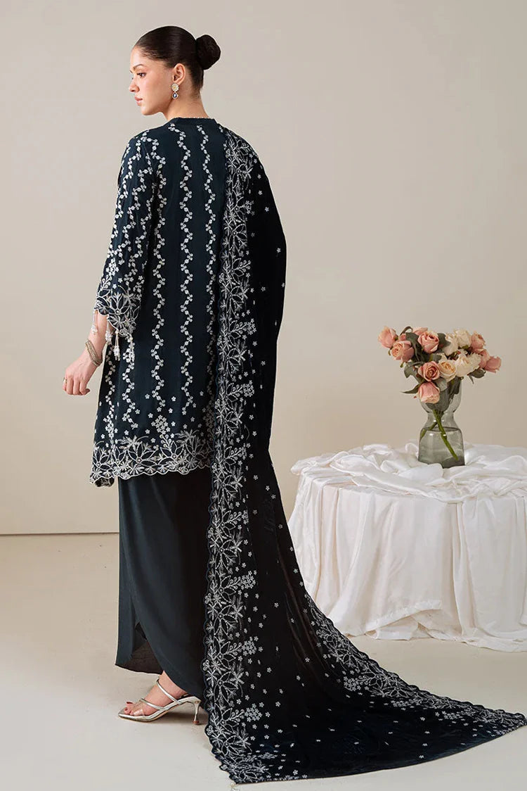 Picture of Cross Stitch - 3 PC Silk Embroidered Suit - Tropical Teal - Available at Raja Sahib