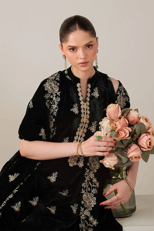 Picture of Cross Stitch - 3 PC Velvet Embroidered Suit - Verdant Spell - Available at Raja Sahib