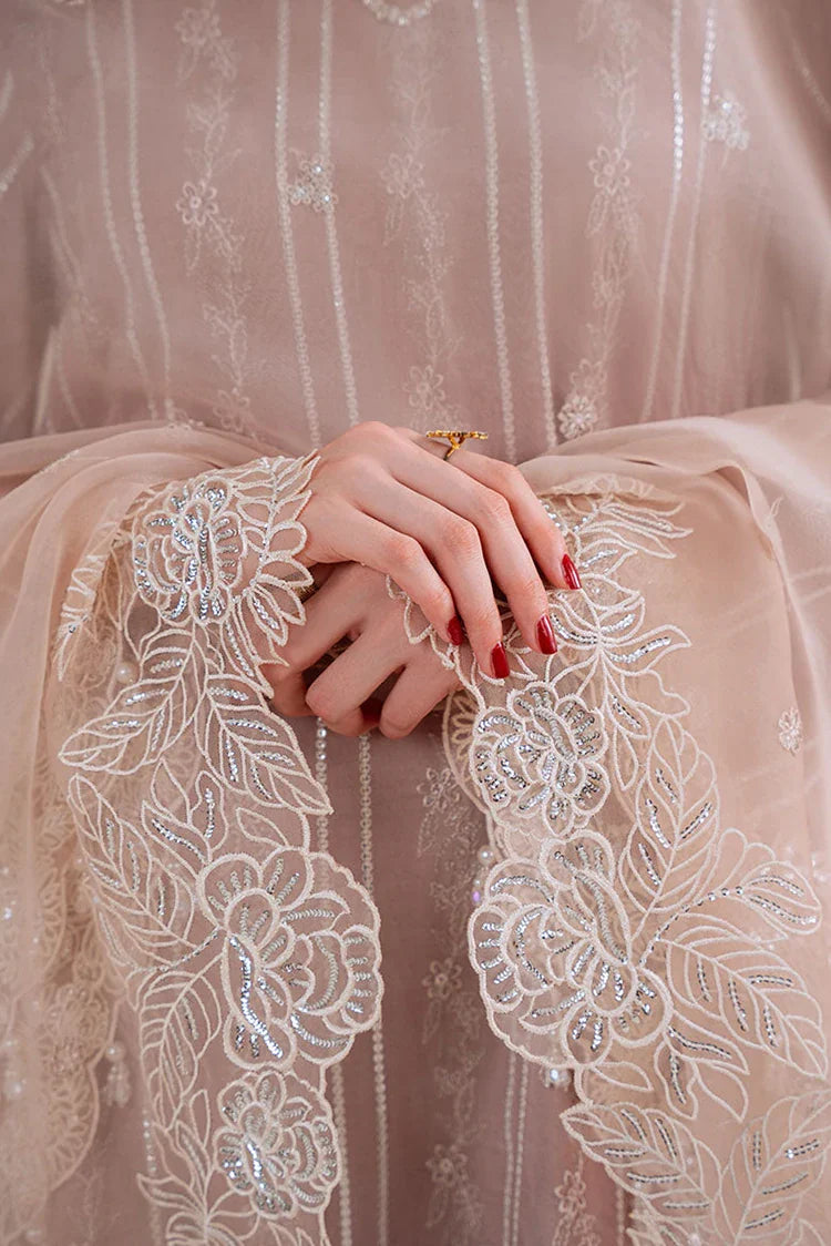 Picture of Cross Stitch - 3 PC Silk Embroidered Suit - Burnt Sand - Available at Raja Sahib