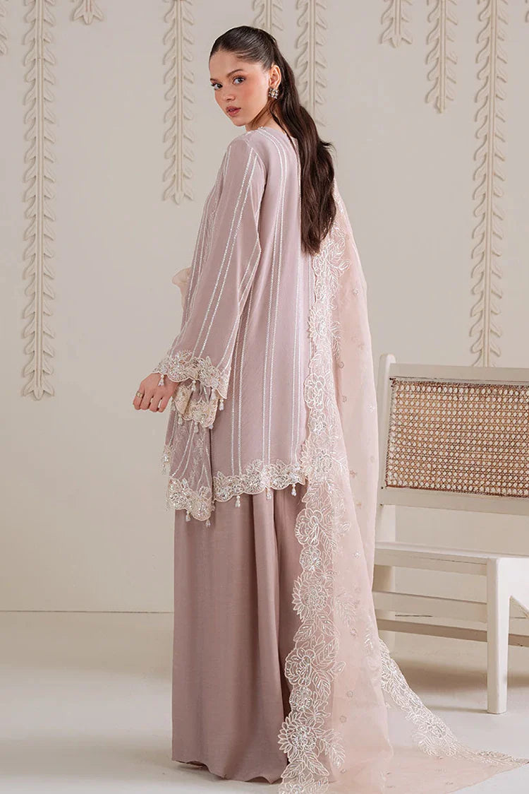 Picture of Cross Stitch - 3 PC Silk Embroidered Suit - Burnt Sand - Available at Raja Sahib