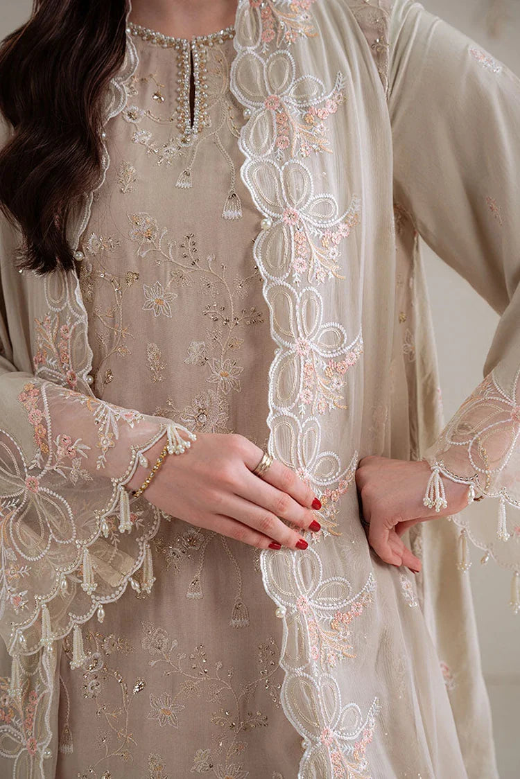 Cross Stitch - 3 PC Silk Embroidered Suit - Meadow Mist Raja Sahib Cross Stitch - 3 PC Silk Embroidered Suit - Meadow Mist Raja Sahib