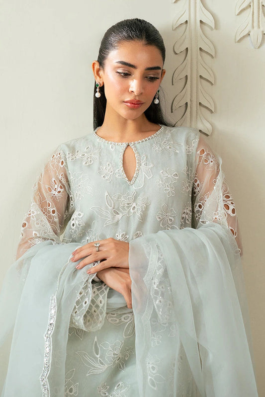 Picture of Cross Stitch - Dazzling Aqua - 2 Piece - Available at Raja Sahib