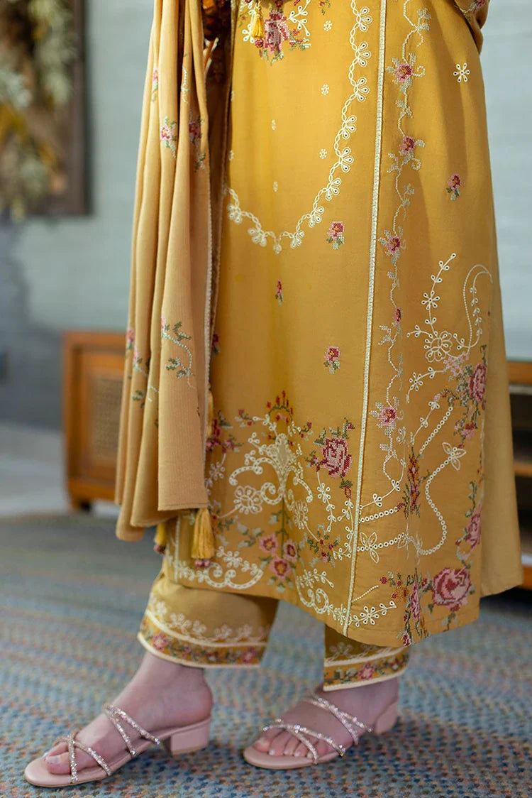 Picture of Cross Stitch - Premium Unstitched Cotton Satin - Rosette Bliss - Available at Raja Sahib