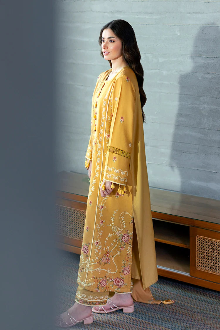 Picture of Cross Stitch - Premium Unstitched Cotton Satin - Rosette Bliss - Available at Raja Sahib