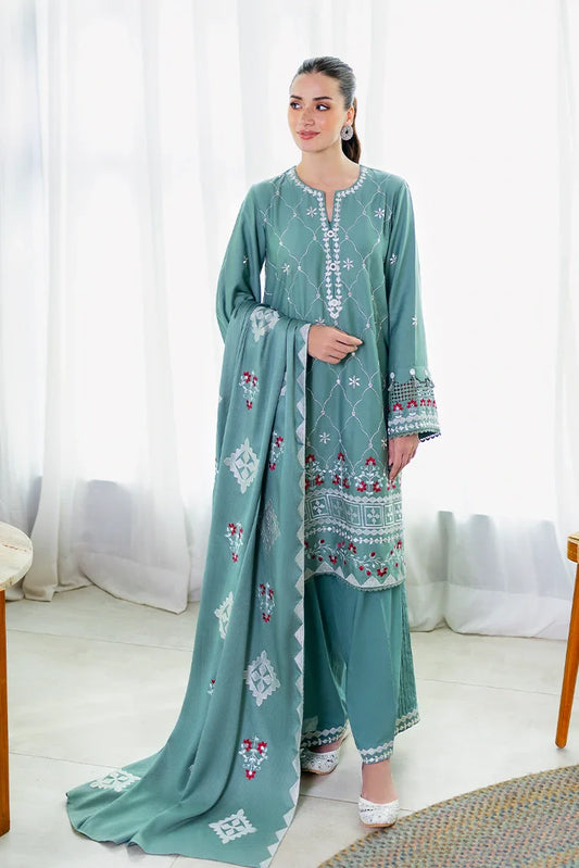 Picture of Cross Stitch - Premium Unstitched Cotton Satin - Sage Loom - Available at Raja Sahib