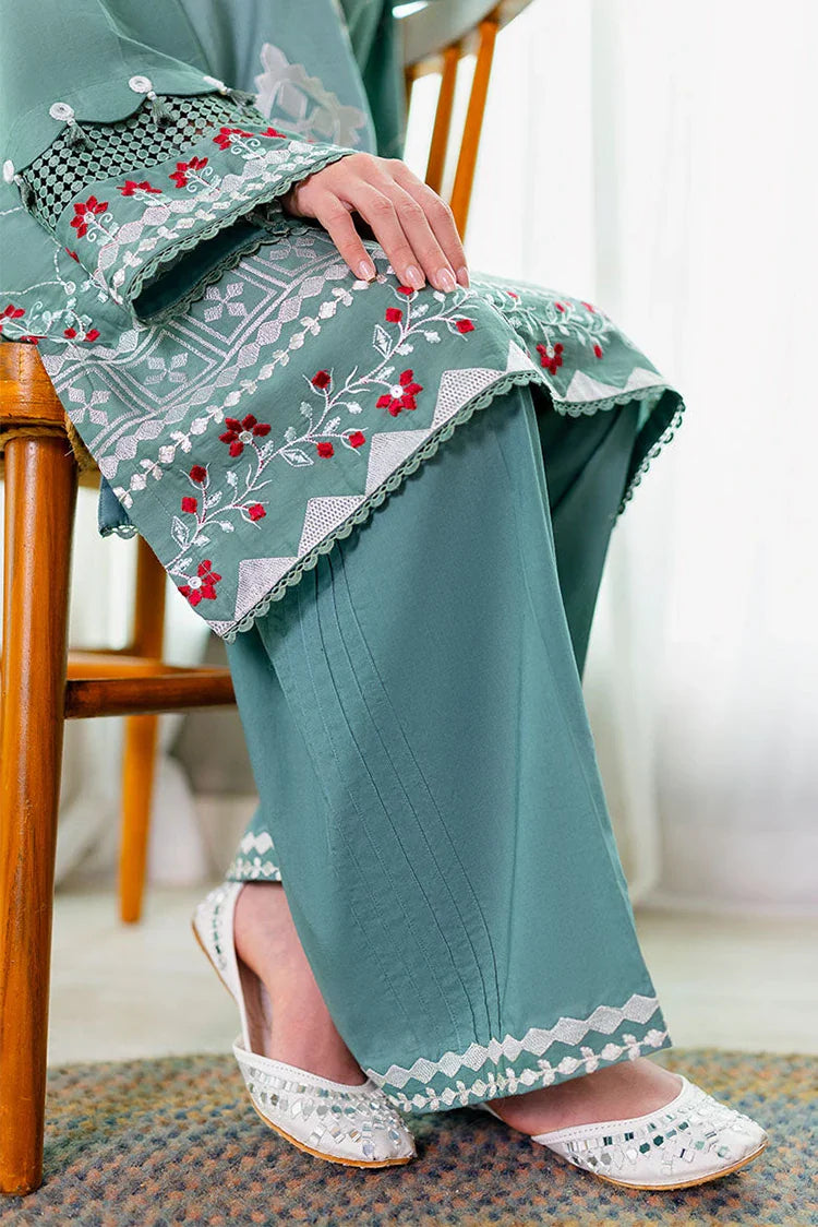 Picture of Cross Stitch - Premium Unstitched Cotton Satin - Sage Loom - Available at Raja Sahib