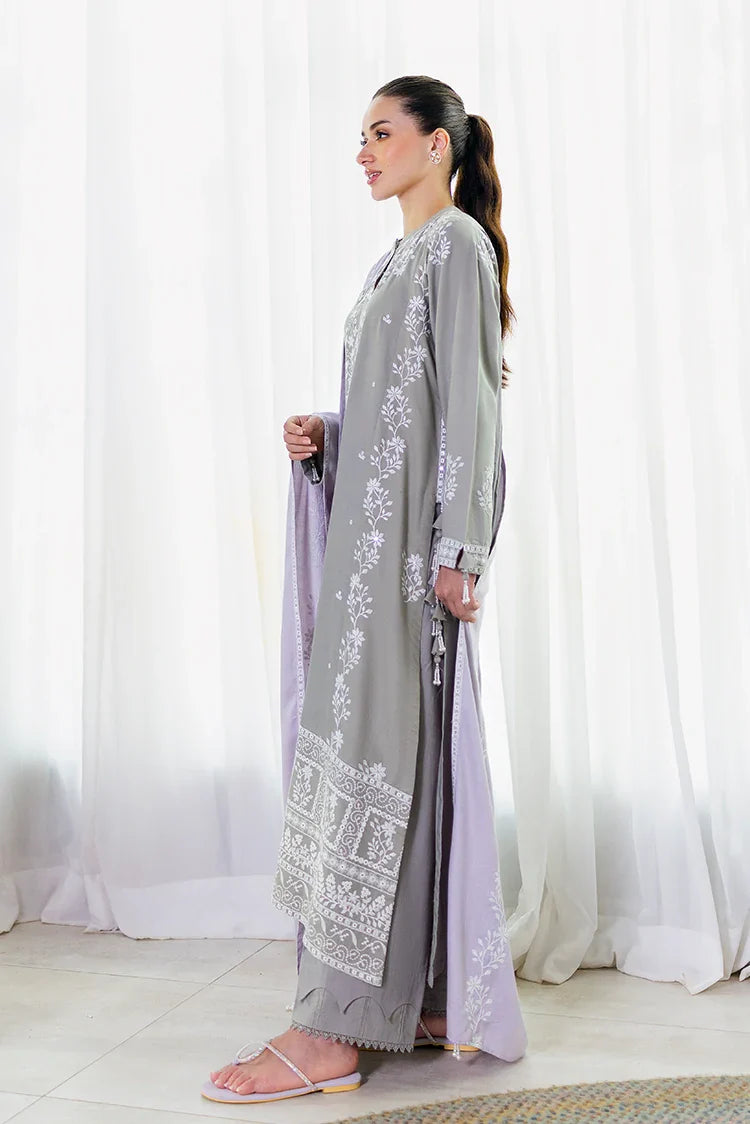 Picture of Cross Stitch - Premium Unstitched Cotton Satin - Ethereal Veil - Available at Raja Sahib
