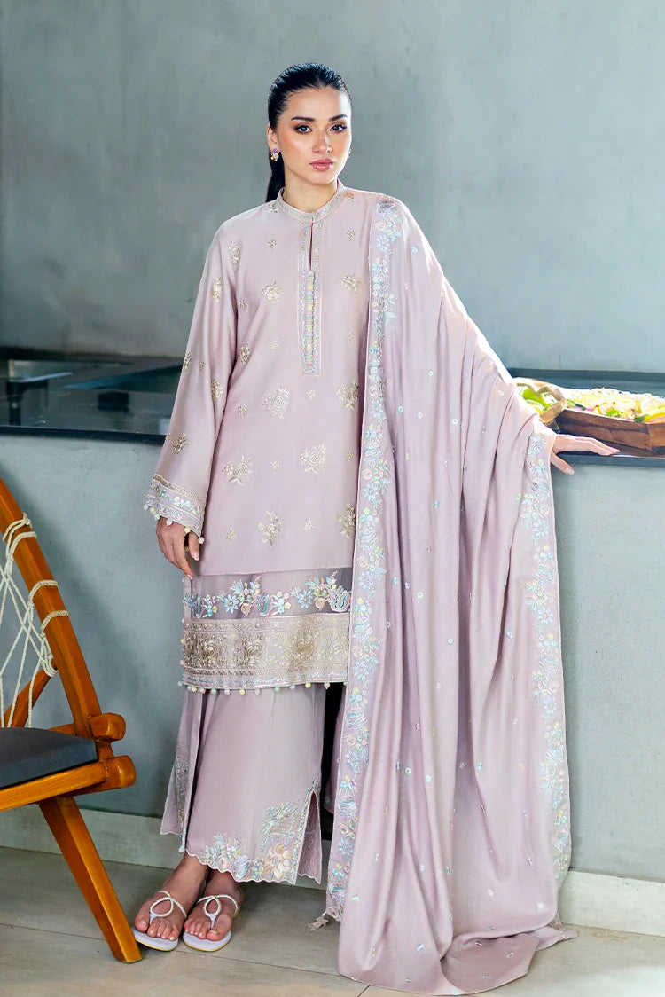 Picture of Cross Stitch - Premium Unstitched Cotton Satin - Blossom Tint - Available at Raja Sahib