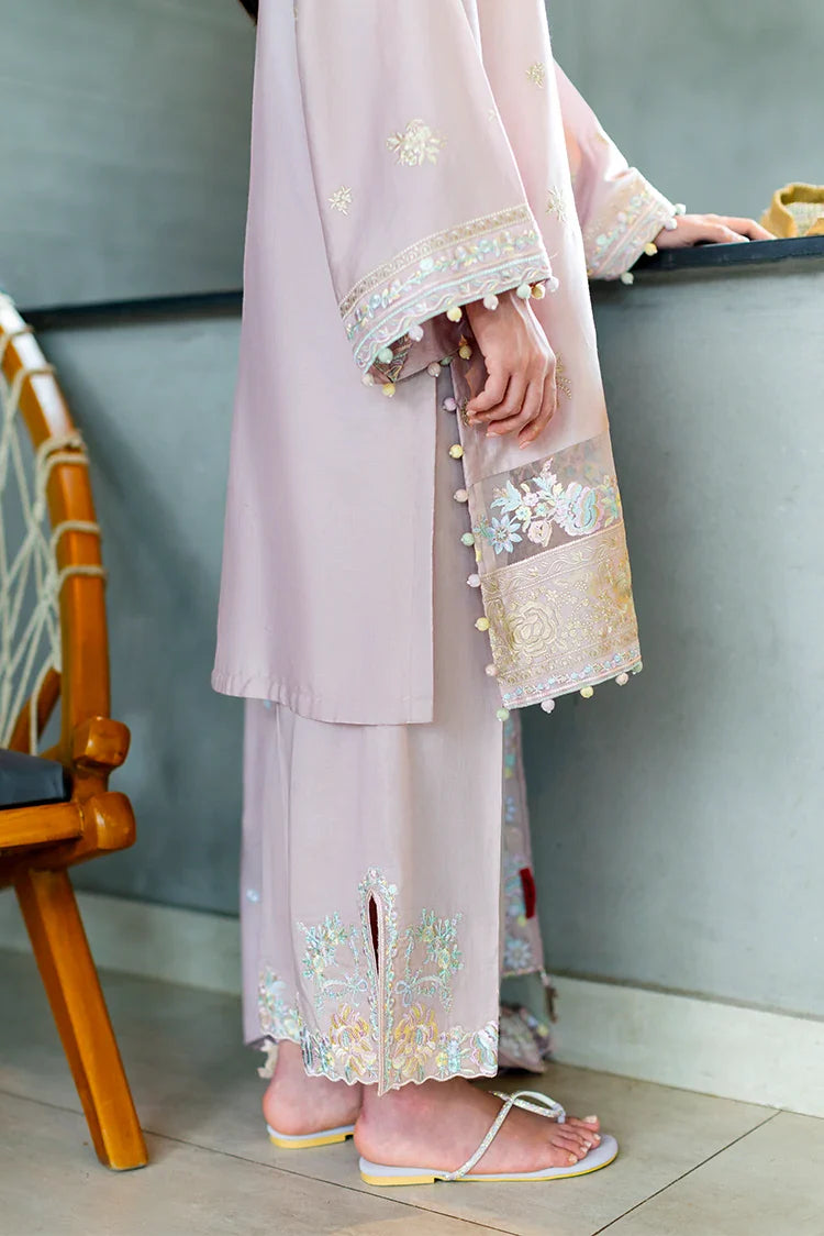 Picture of Cross Stitch - Premium Unstitched Cotton Satin - Blossom Tint - Available at Raja Sahib