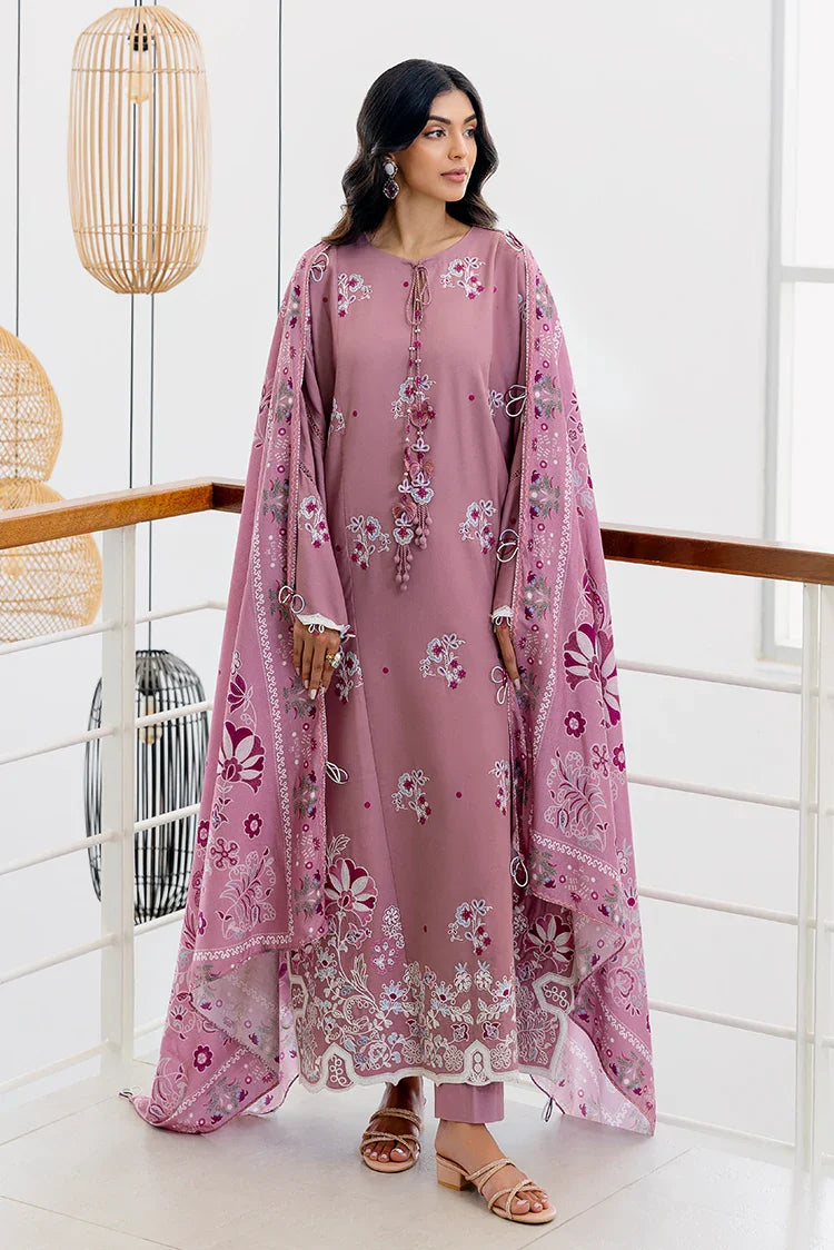 Picture of Cross Stitch - Premium Unstitched Cotton Satin - Antique Blush - Available at Raja Sahib