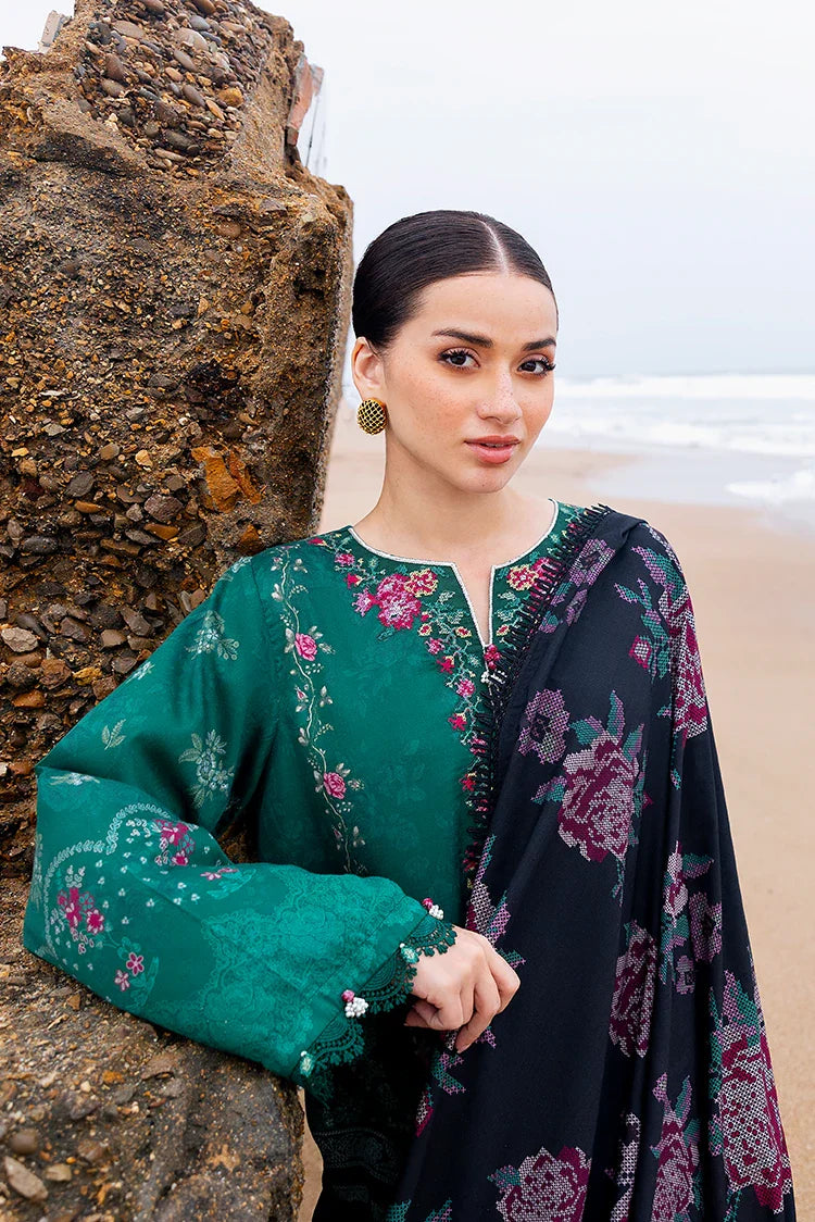 Picture of Cross Stitch - Premium Unstitched Cotton Satin - Garland Whisper - Available at Raja Sahib