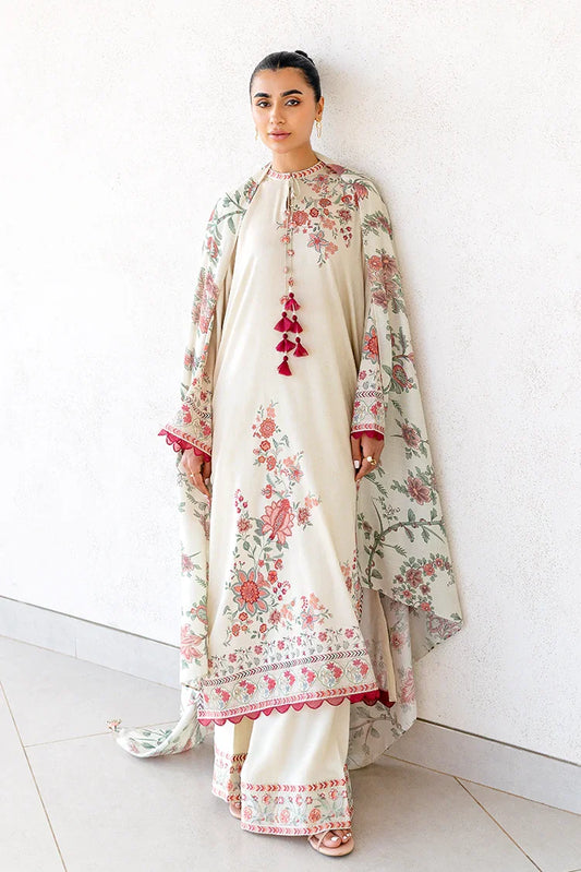 Picture of Cross Stitch - Premium Unstitched Cotton Satin - Petal Sand - Available at Raja Sahib