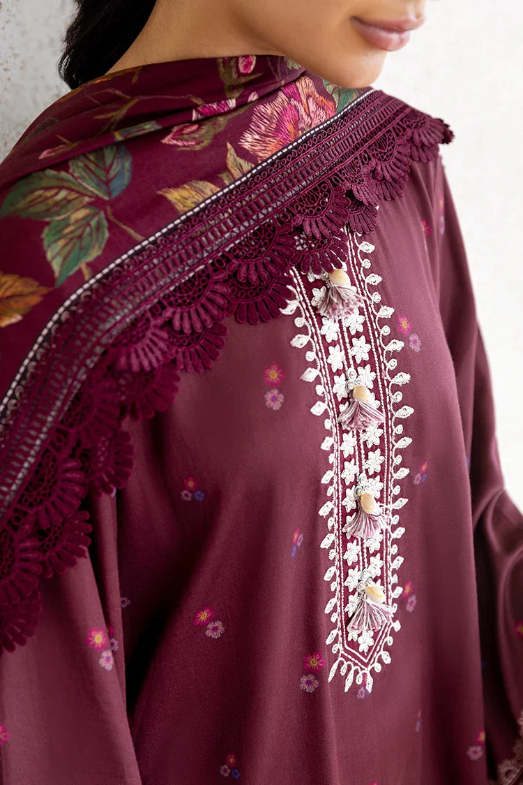 Picture of Cross Stitch - Premium Unstitched Cotton Satin - Floral Muse - Available at Raja Sahib