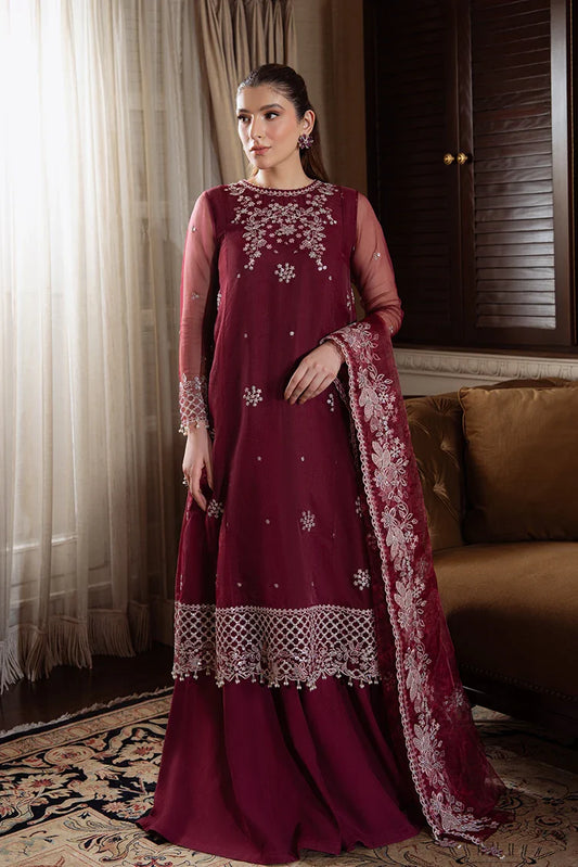 Picture of Cross Stitch - Unstitched Wedding Collection - Berry Blush - Available at Raja Sahib